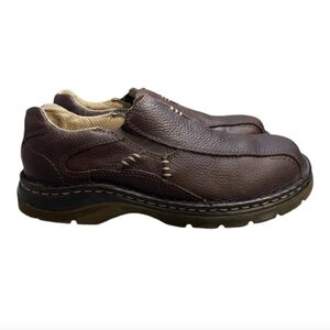 Men's Dr. Martens Mawgan Slip-on Comfort Leather Loafers Size 9 Brown AW004 EUC